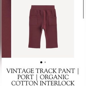 70s port red maroon burgundy organic cotton interlock vintage track pants